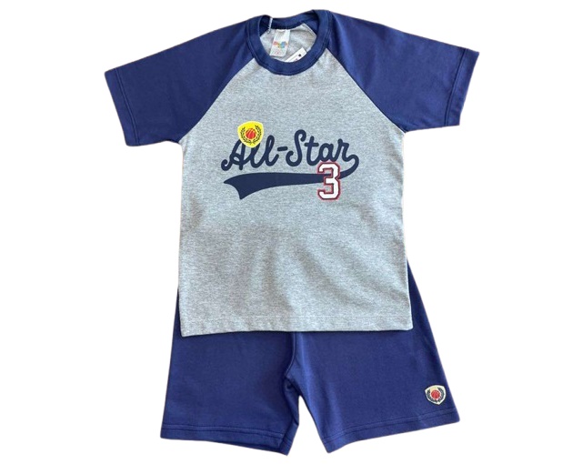 Conjunto Shumakids Infantil Masculino Manga Curta Malha