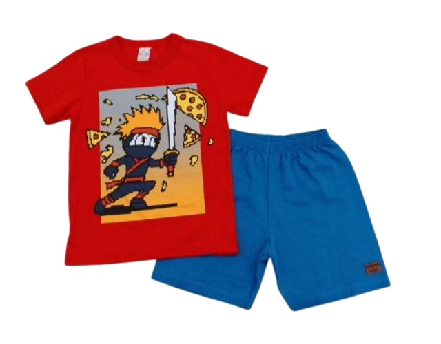 Conjunto Shumakids Infantil Masculino Manga Curta Malha