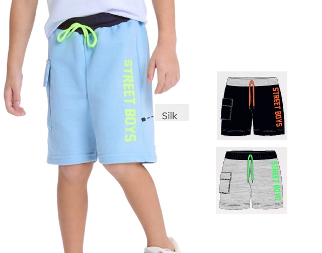 Bermuda Viston Infantil Masculina Moletinho 1bolso