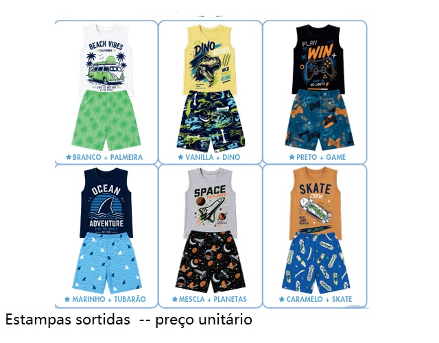 Conjunto Kappes Infantil Masculino Regata Machão Malha