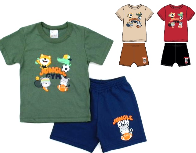 Conjunto Catolele Primeiros Passos Masculino Manga Curta Malha