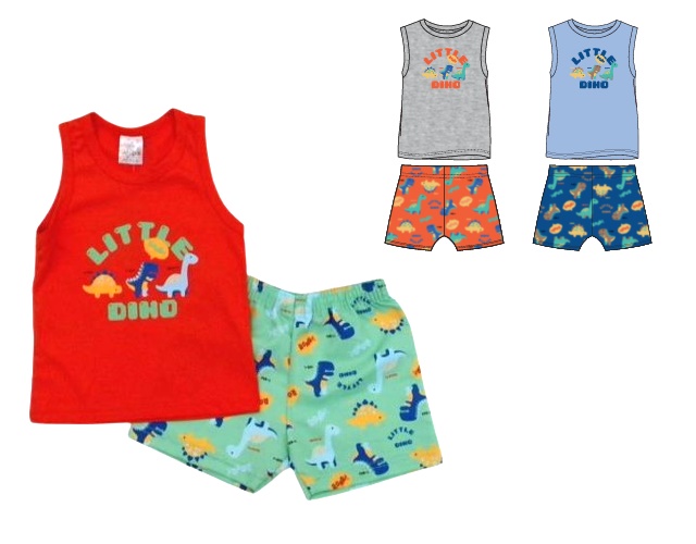 Conjunto Catolele Primeiros Passos Masculino Regata Malha