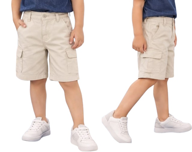 Bermuda Gilas Infantil Masculina Sarja Bolso Cargo