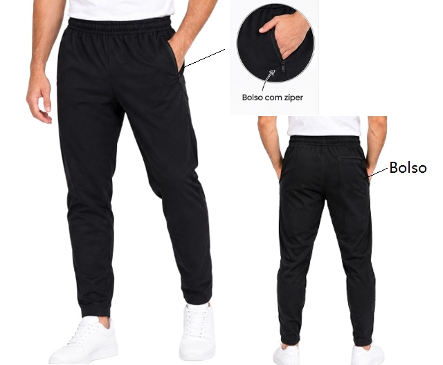 Calça Filitex Adulto Masculina Helanca Flanelada 3bolsos