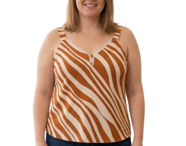 Blusa Armando Adulto Extra Grande Feminina Regata Chifon Estampada