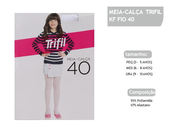 Meia-calça Trifil Infantil Fio40 Branca