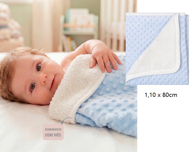 Cobertor Mami Bebe Bubble Soft C/sherpa 1,00mx80cm