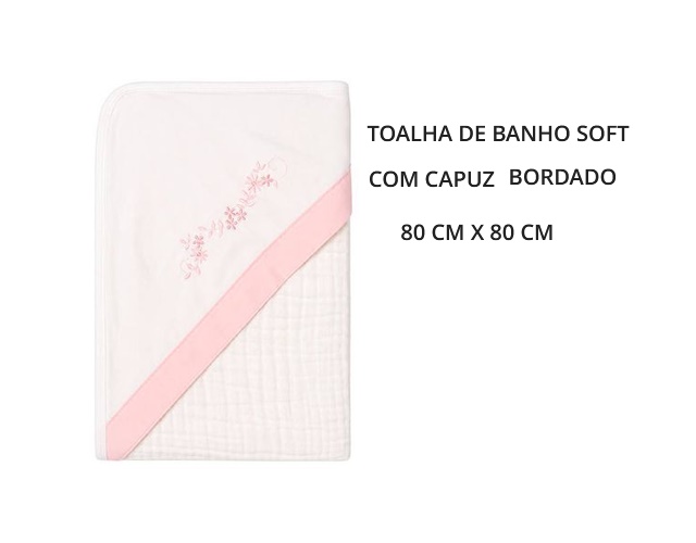 Toalha-banho Mami Bebe Soft 3camadas Capuz 80x80c