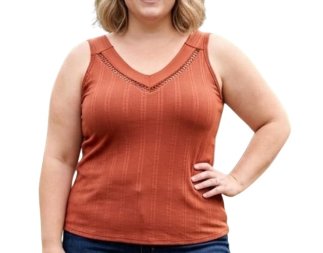 Blusa 7linhas Adulto Extra Grande Feminina Regata Poliéster Canelada