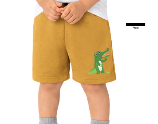 Bermuda Desayner Primeiros Passos Masculina Moletom