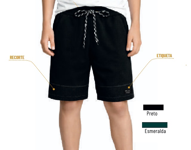 Bermuda Desayner Juvenil Masculina Moletinho 2bolsos