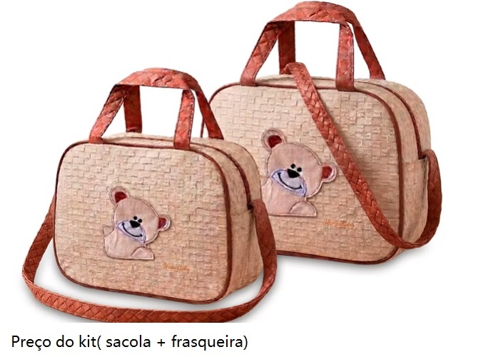 Kit-sacola Mavebaby Bebe Unissex Pvc Bordado 2pçs