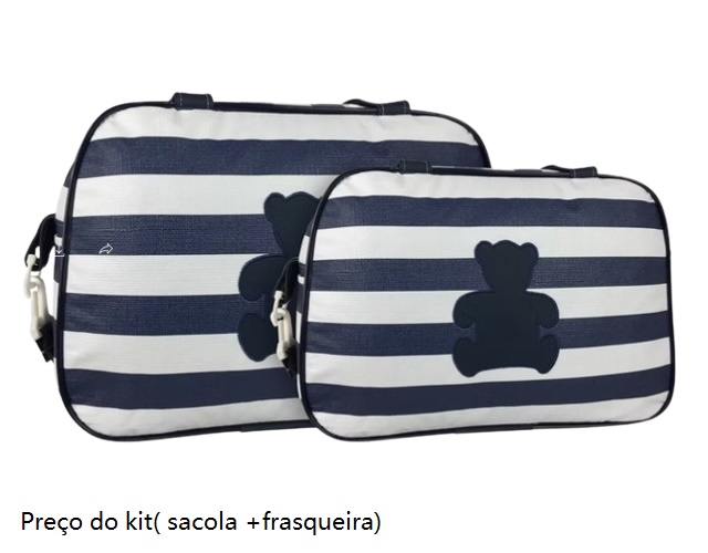 Kit-sacola Mavebaby Bebe Unissex Pvc Bordado 2pçs