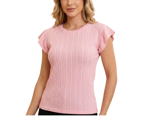 Blusa Armando Adulto Feminina Manga Japonesa Poliéster Trabalhado