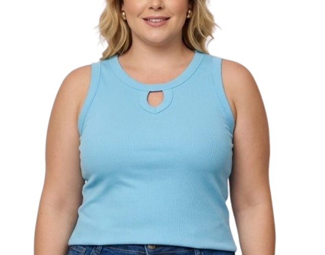 Blusa Armando Adulto Extra Grande Feminina Regata Poliéster Canelado
