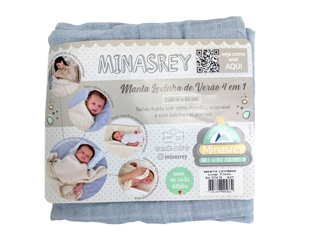 Manta Loupiot Bebe Masculina Algodão 1,00mx85cm
