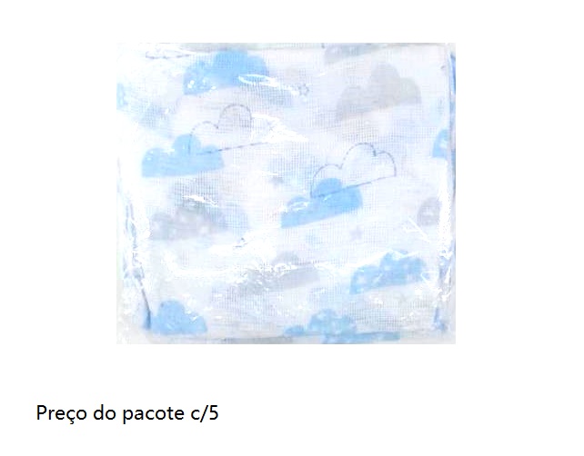 Fralda Papi 60x60cm Estamp (c/5)