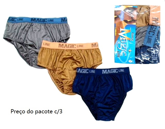 Cueca Magic Ad Lycrinha Elástico Pers (c/3)