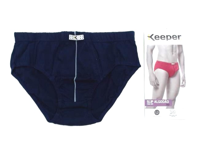 Cueca Keeper Adulto Algodão Lisa Viés (c/3)