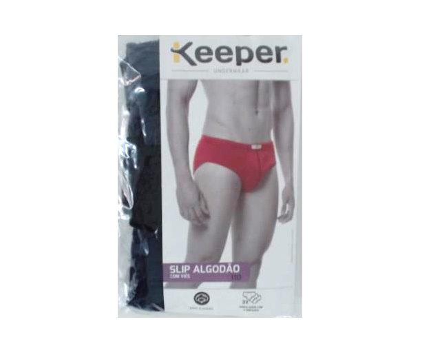 Cueca Keeper Adulto Algodão Lisa Viés (c/3)