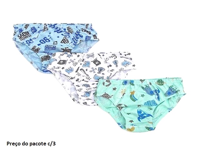 Cueca Kellynha Inf Alg Estamp (c/3)