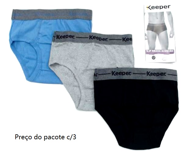 Cueca Keeper Adulto Ribana Elástico Personalizado (c/3)